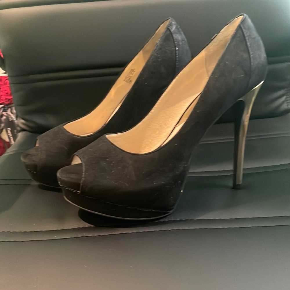 Michael Kors Black Suede High Heel Pumps